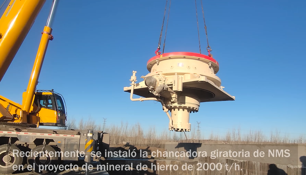 La chancadora giratoria de NMS se instaló en un proyecto de mineral de hierro de 2000 t/h