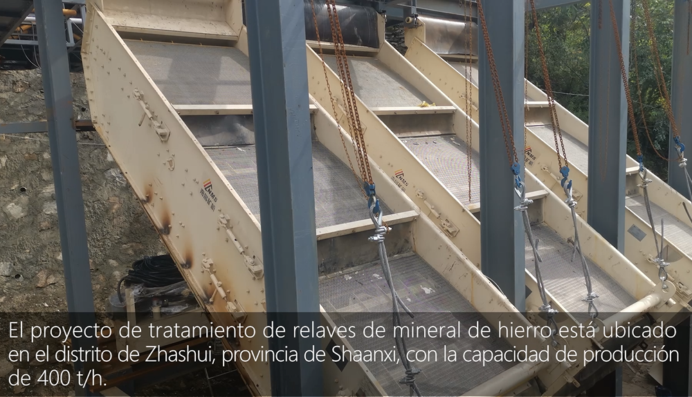 Proyecto de tratamiento de relaves de mineral de hierro de 400 t/h de Zhashui