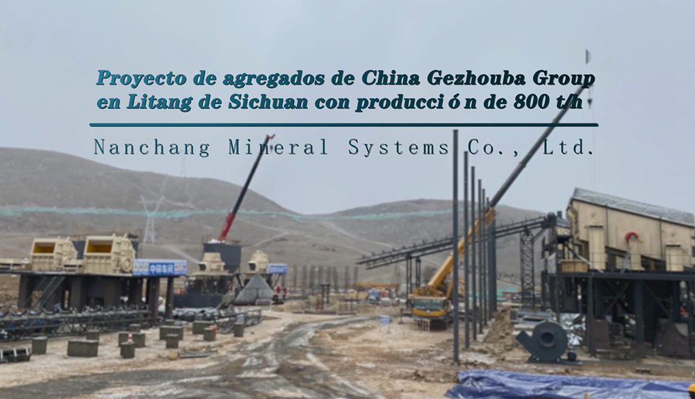 Proyecto de agregados de China Gezhouba Group en Litang de Sichuan con producción de 800 t/h